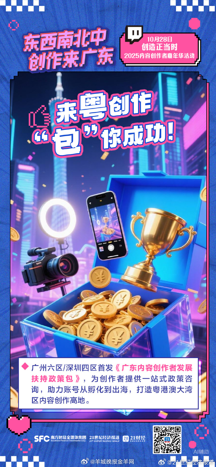 #东西南北中创作到广东#【广东内容创作者的盛宴来啦！六大亮点抢先看[666][6