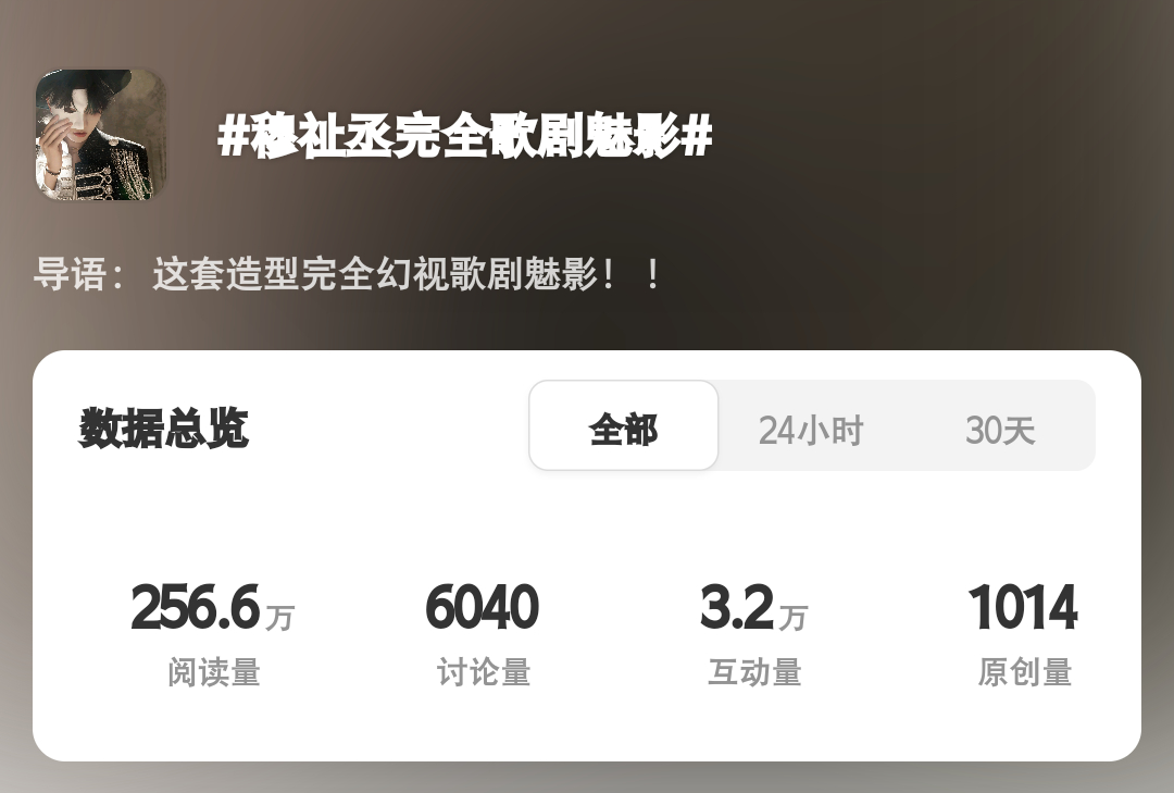 穆祉丞20分钟限时原创⬇️带 穆祉丞完全歌剧魅影 发帖🈶🈚ss的都🉑发帖?
