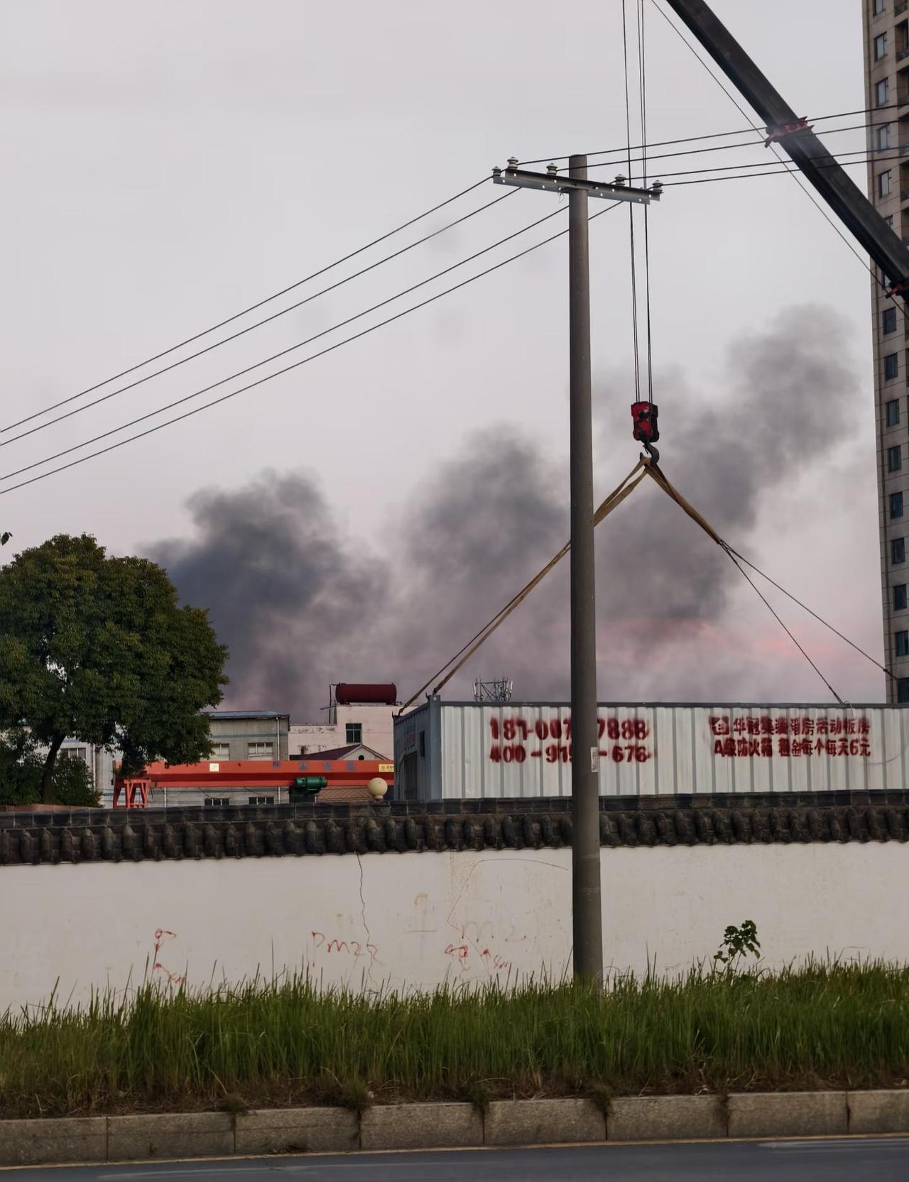 南昌城南今天发生了什么？
着火了？