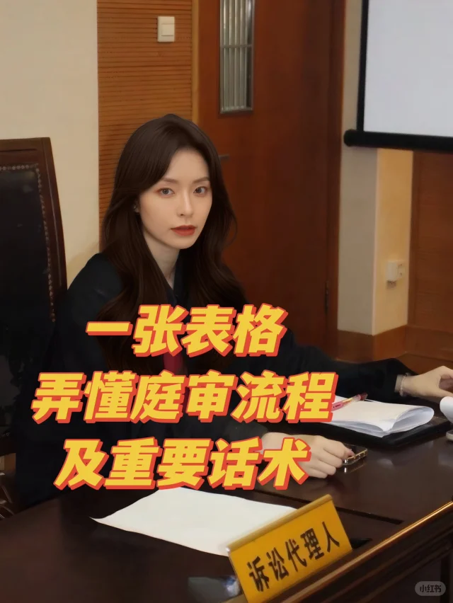 庭审流程及话术全攻略！资深律师这样说