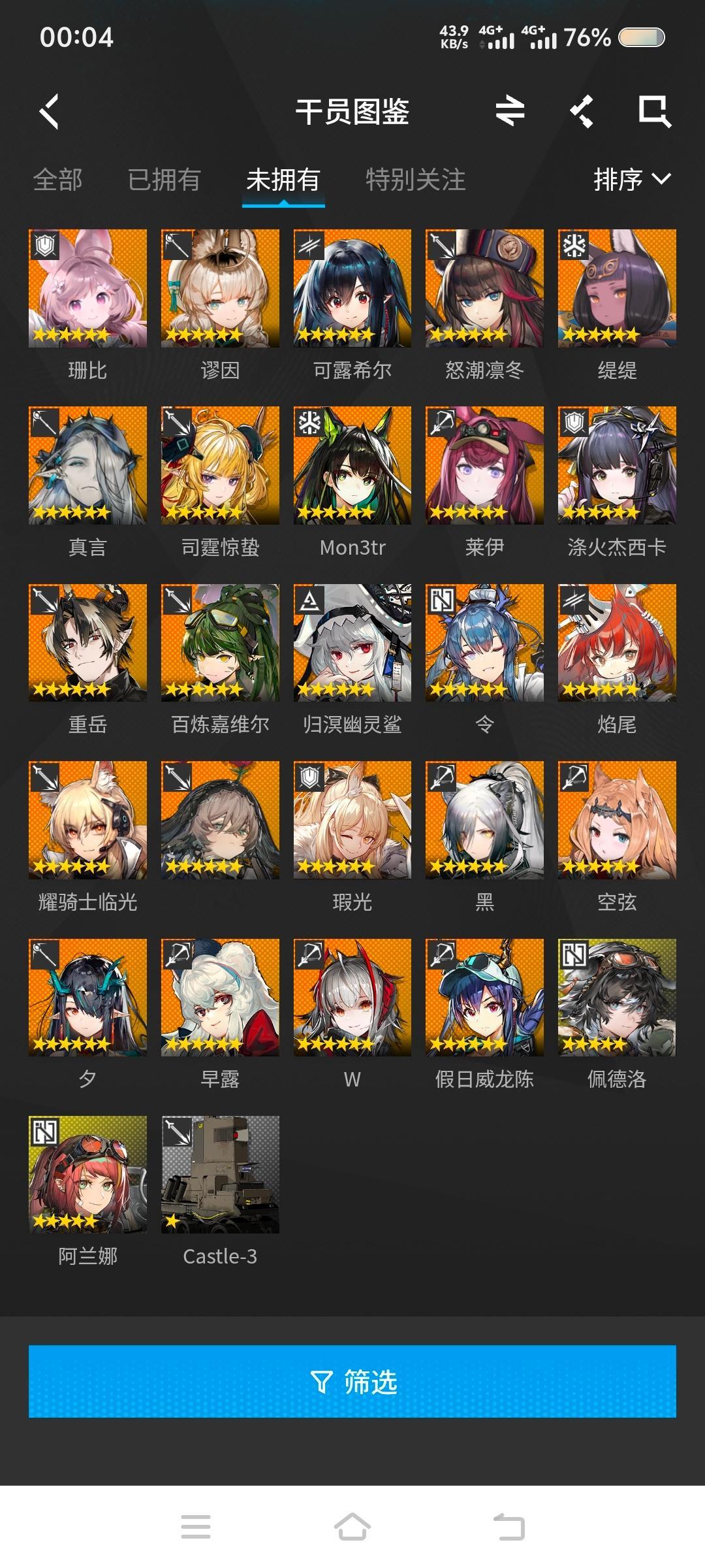 我明日方舟的号在我死之前能全图鉴吗 ​​​