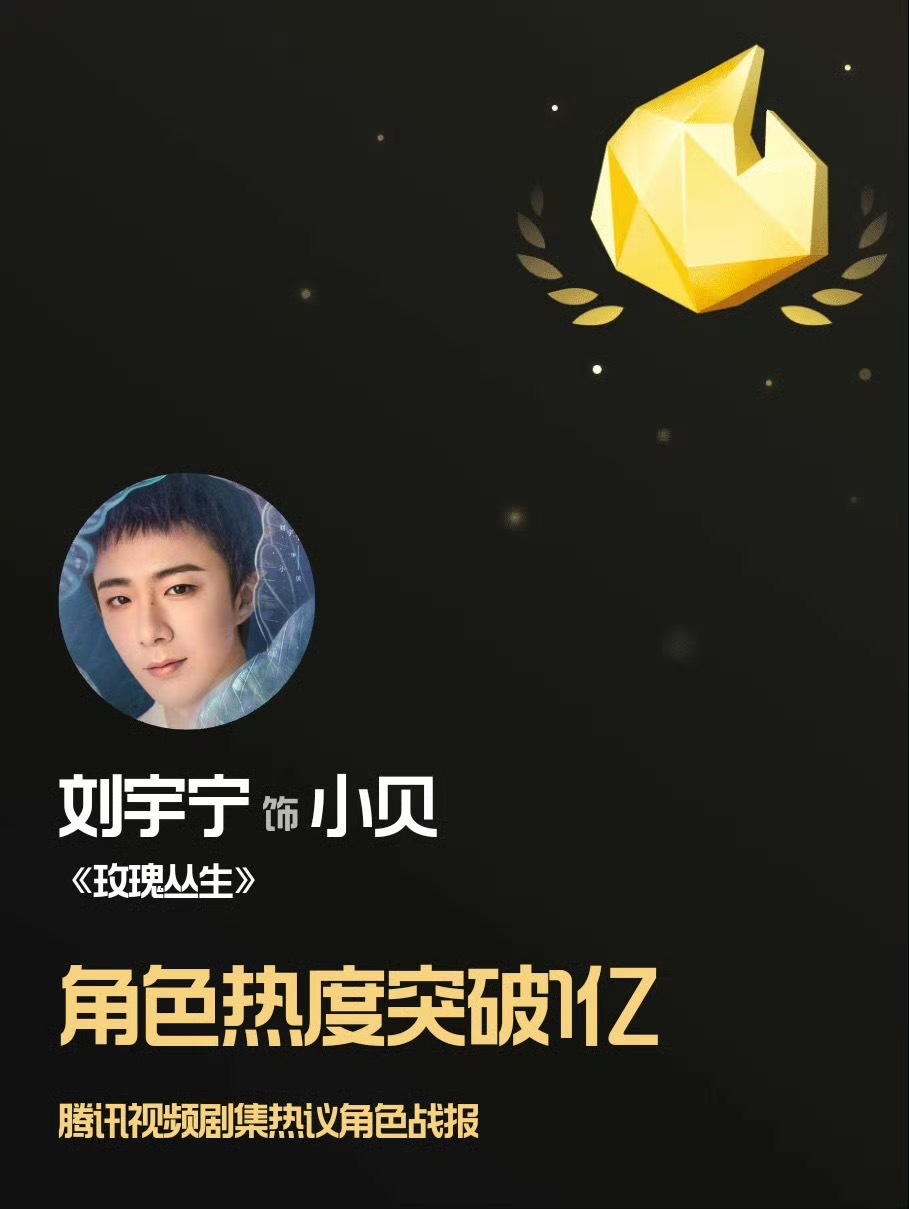 摩登兄弟 刘宇宁伟大！🎉🎉🎉玫瑰丛生开播仅3分钟刘宇宁小贝角色热度破亿🔥