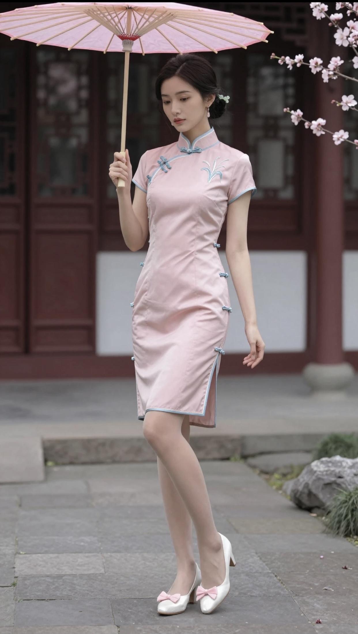 女生穿旗袍可以有多好看?身材苗条的女生穿旗袍更能体现旗袍的美。