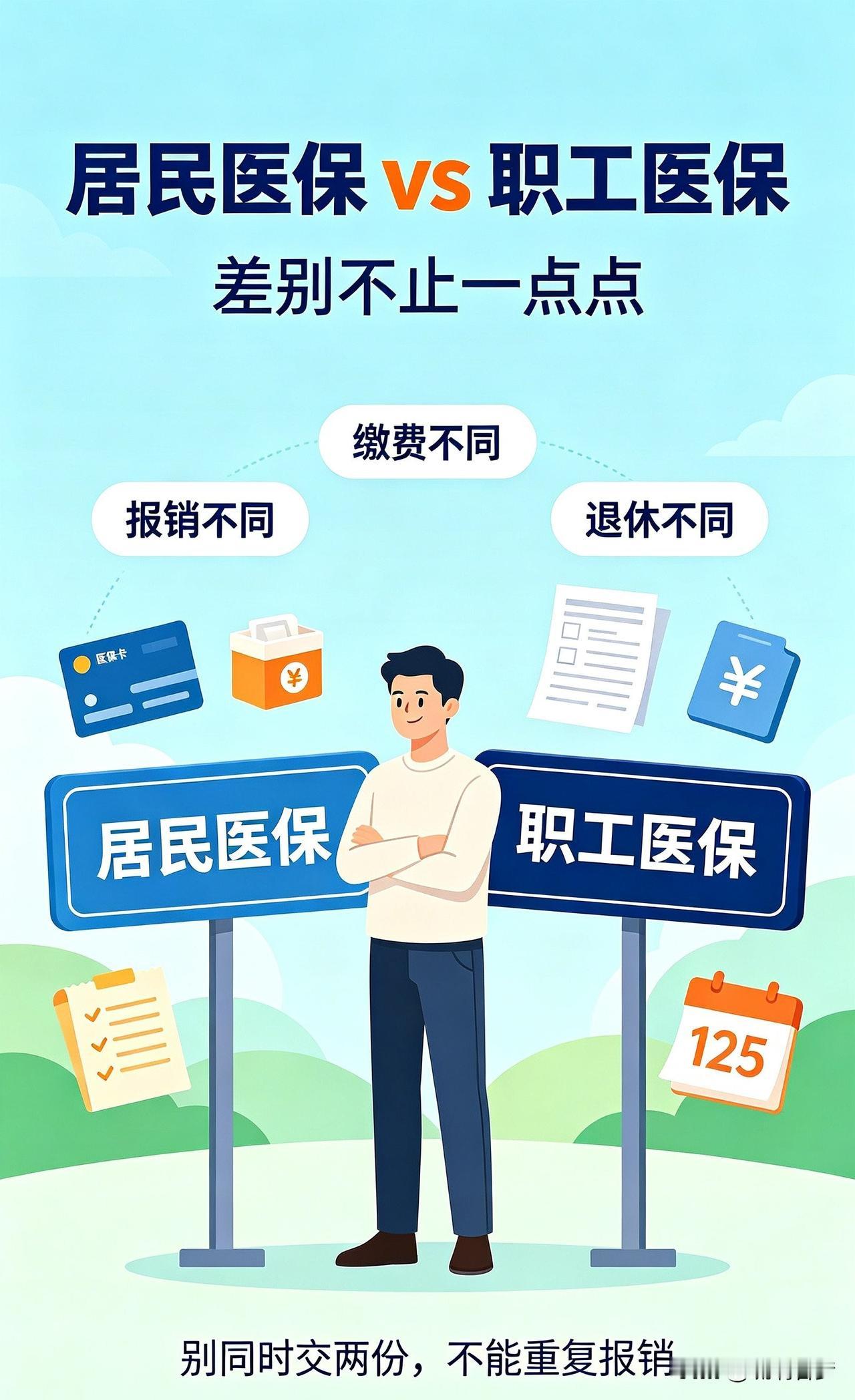 居民医保和职工医保，这俩到底差在哪儿？很多人交了好些年，愣是没搞明白，今儿咱就唠