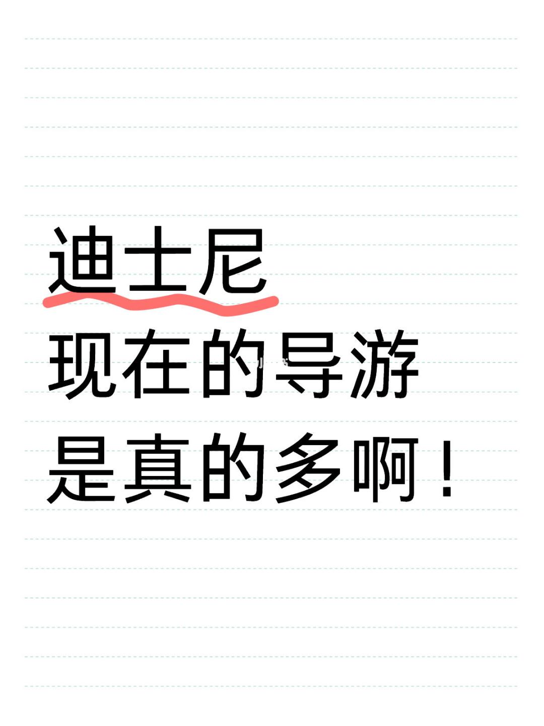 迪士尼导游是真的多啊！