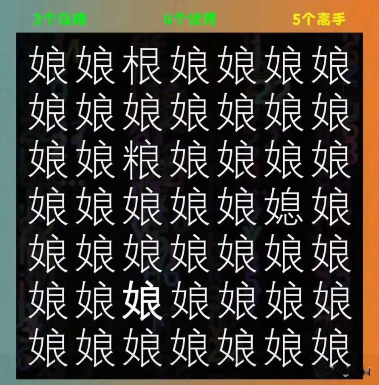 娱乐一下，找不同：3个及格，4个优秀，5个高手！

我只找到4个，大家来帮帮忙，