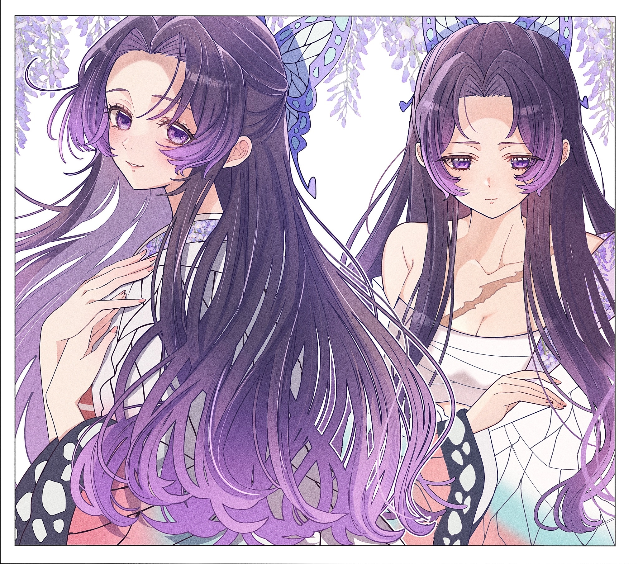 鬼灭之刃蝴蝶忍 久世太太绘制的蝴蝶忍wok真的好看.绘：kuze_0131 