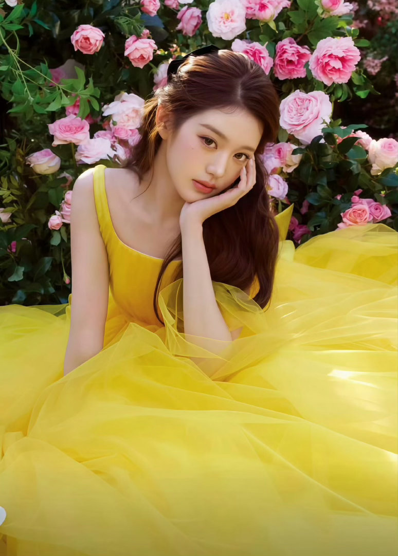 张元英贝儿公主张元英黄色公主裙 我不中了 美成啥了我们公主nim 