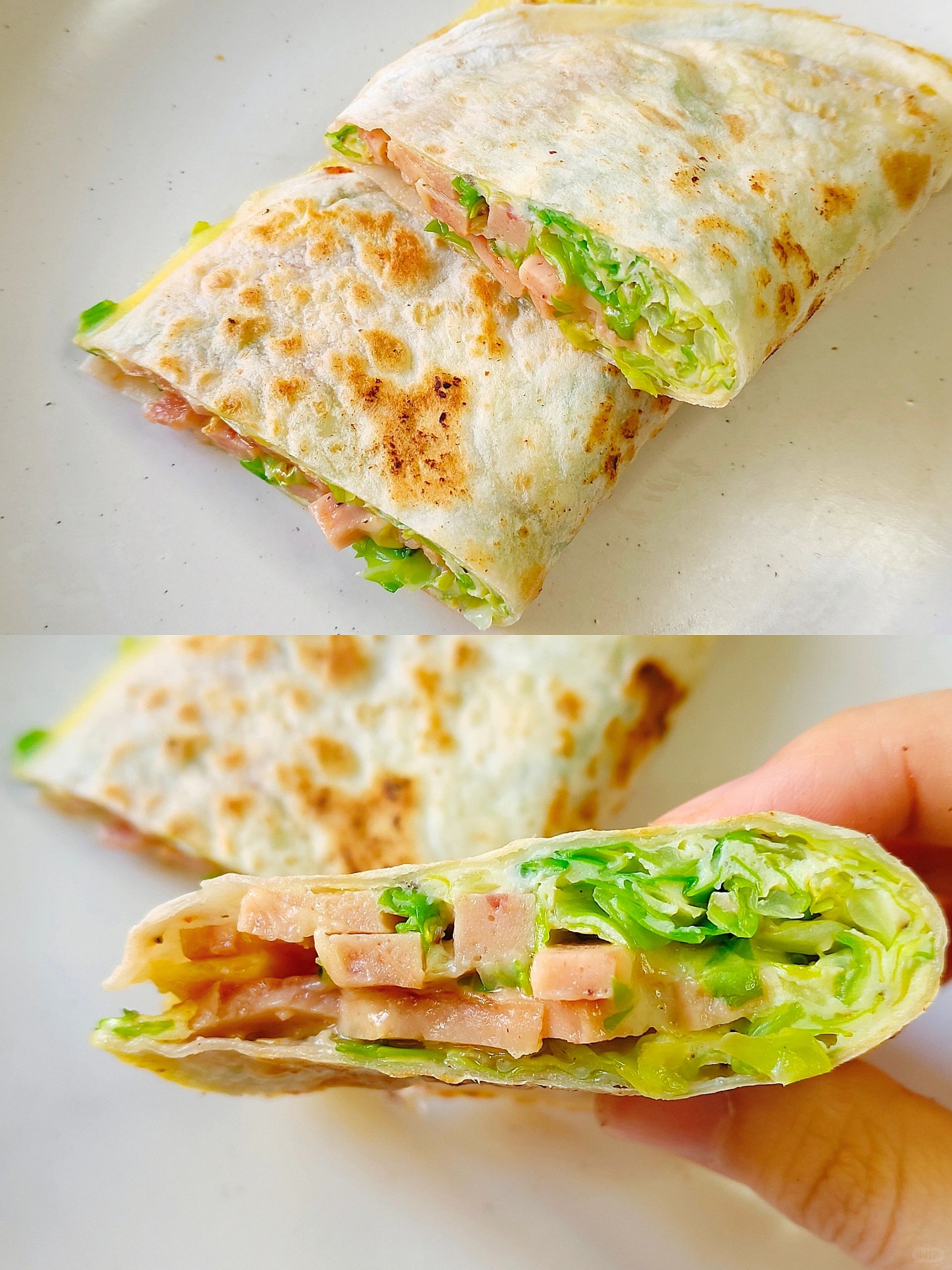 给妈妈做减脂餐D130|火腿芝士卷饼🌮