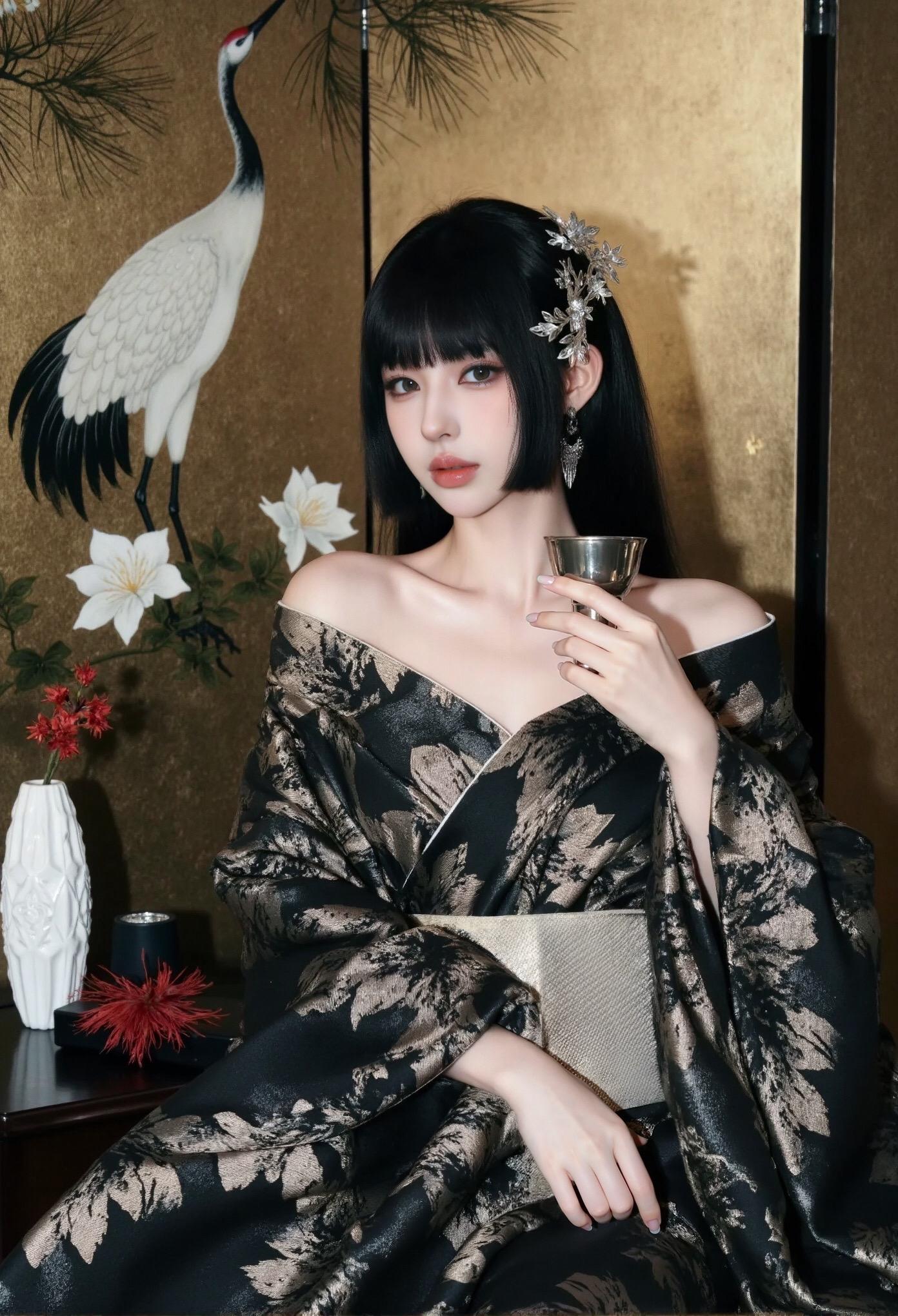 清冷感古风 破碎感古风妆造 恶女花魁 网感战国袍妆造