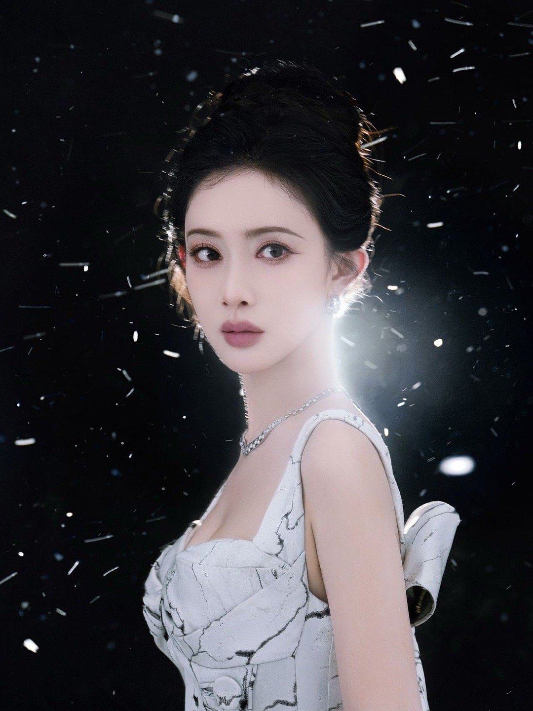 尖叫之夜孟子义出图孟子义冰纹碎裂裙 孟子义红毯状态满分！冰裂纹长裙宛如为她量身定