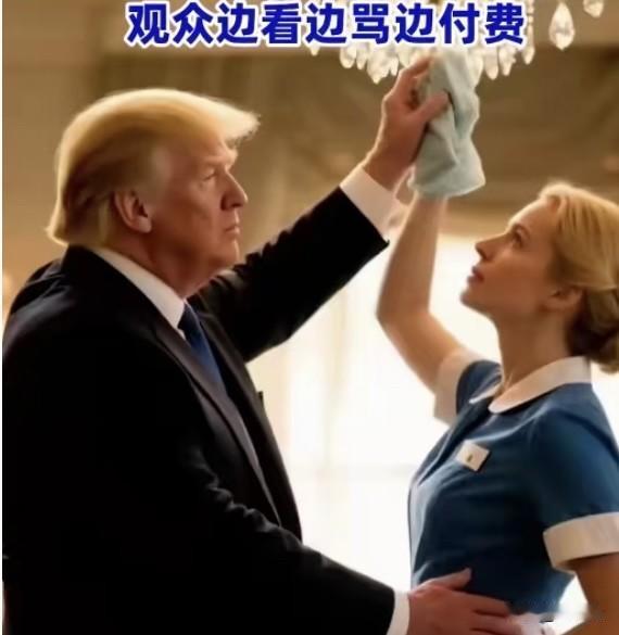 短剧《特朗普爱上白宫保洁员》狂赚1.5亿‼️美国人边骂边回味  
谁能想到，一部
