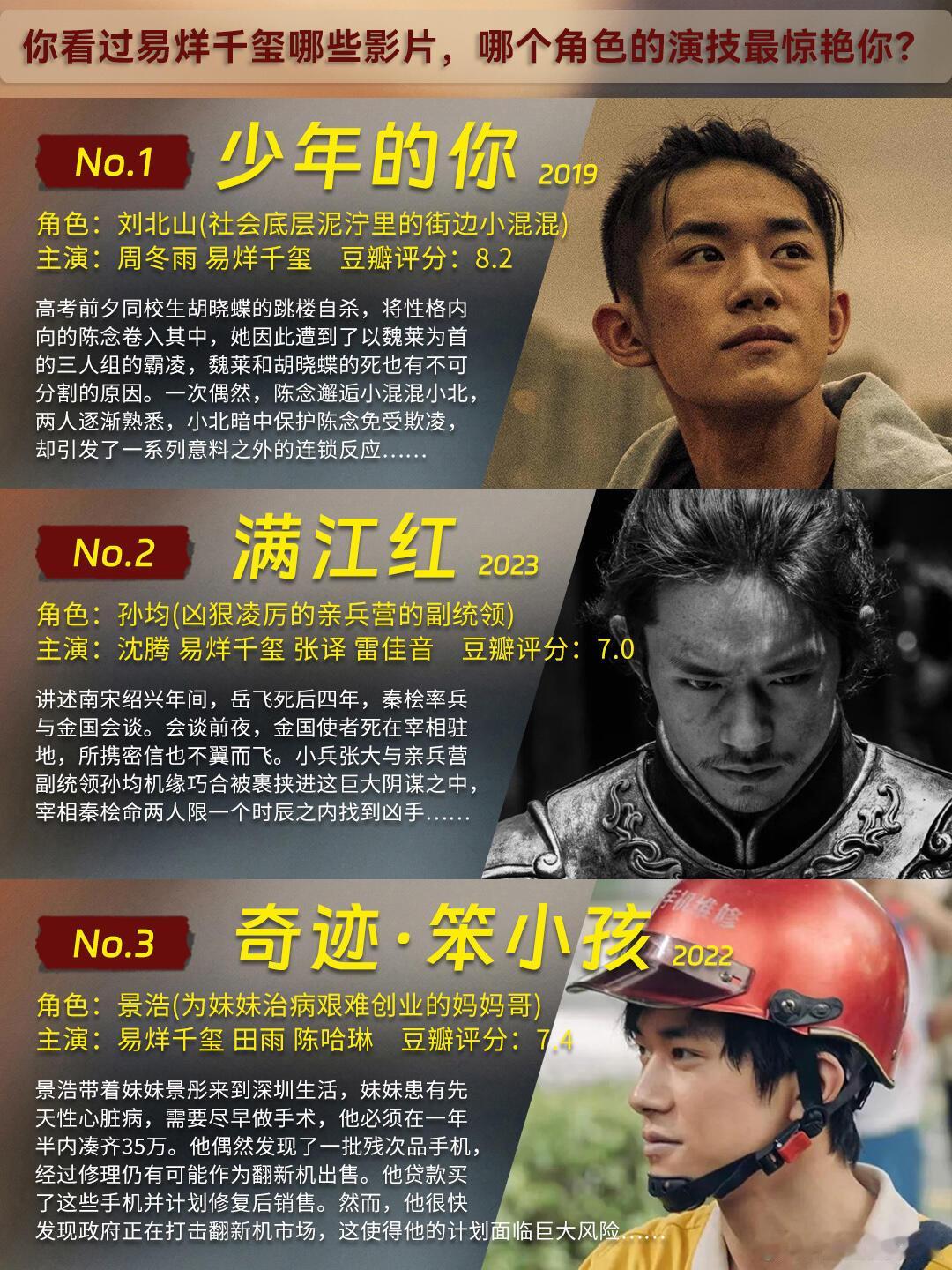 氛围之神说的就是易烊千玺 易烊千玺的厉害之处在于，他总能精准拿捏不同故事需要的调