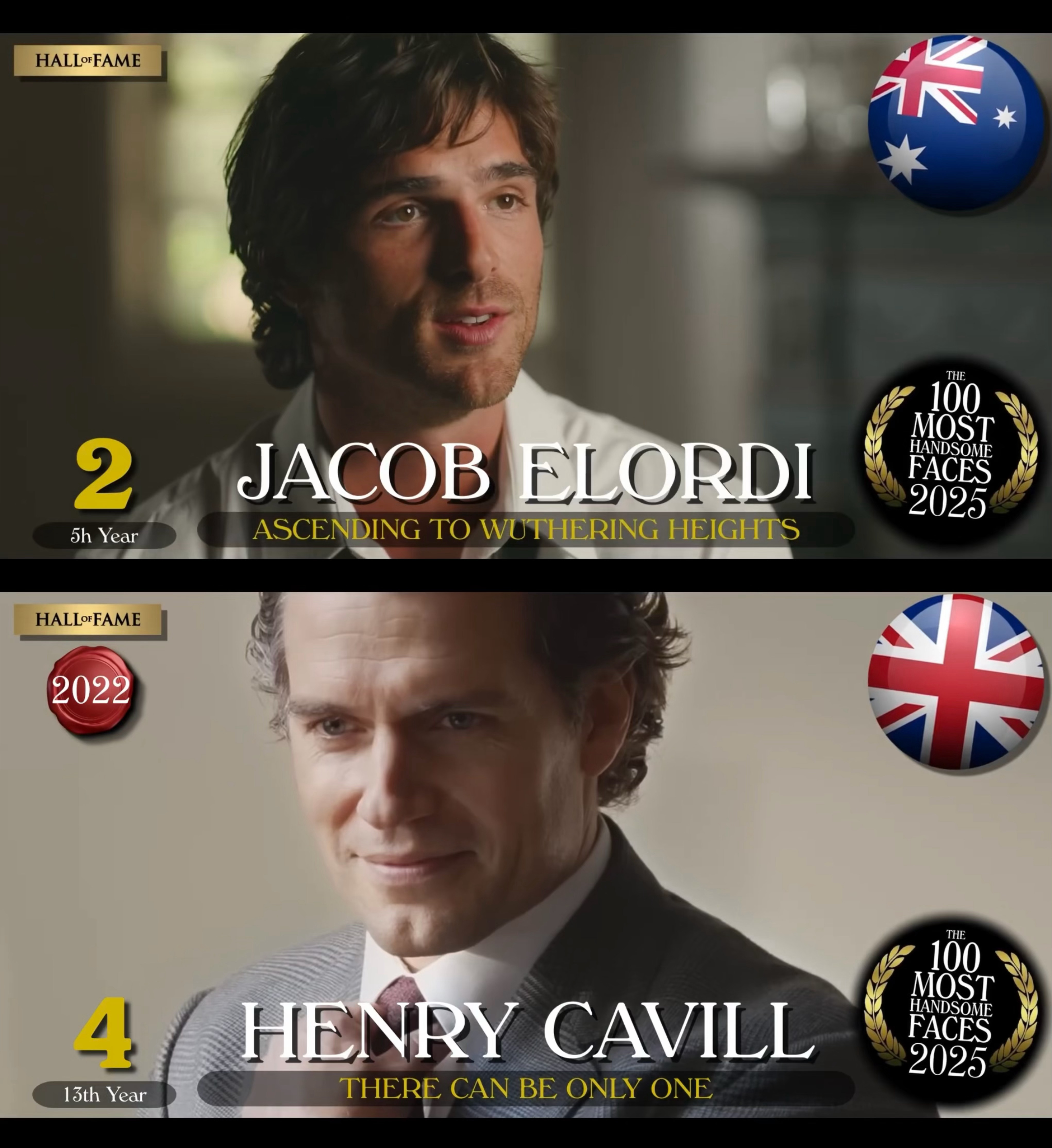 TC Candler公布 2025全球百大最帅面孔（欧美圈部分）， 雅各布·艾洛