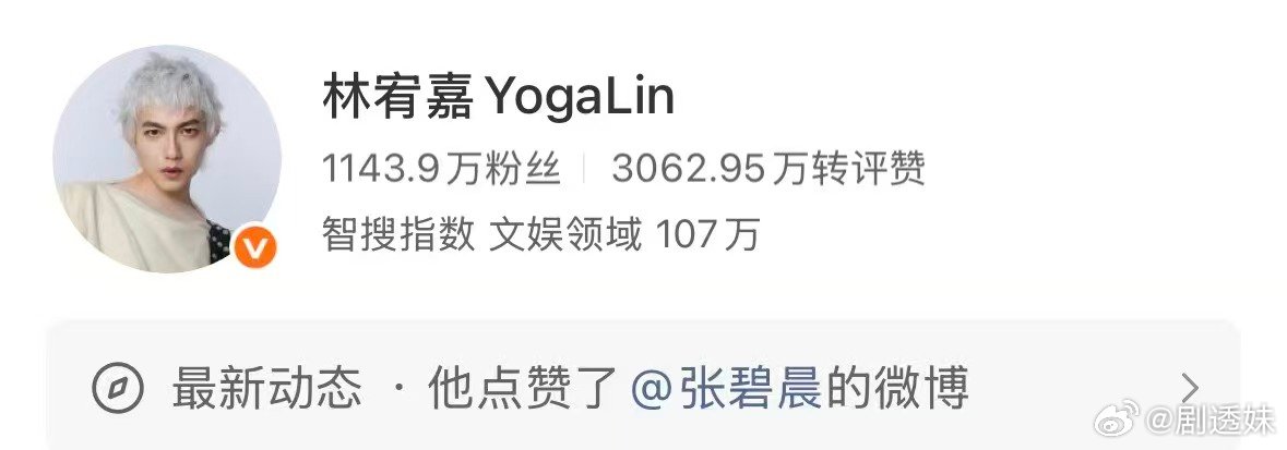 林宥嘉关注了张碧晨张碧晨回关林宥嘉林宥嘉关注了张碧晨，歌手2026  看起来好的