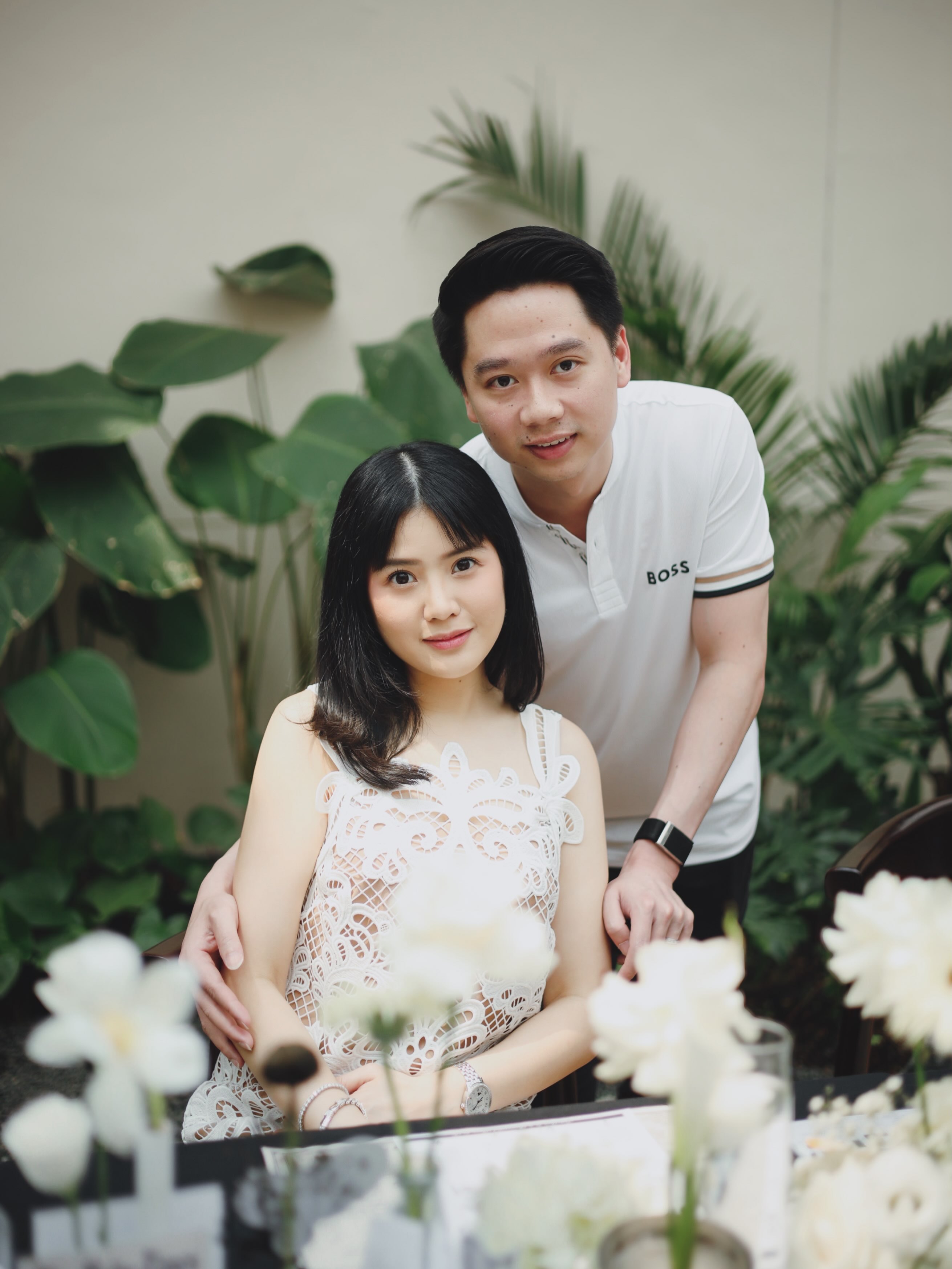 苏卡穆约在他的31岁生日宴上与妻子官宣二胎羽毛球
