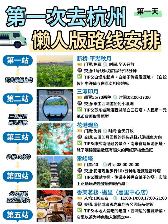 杭州旅游攻略 | 4天3晚不绕路路线