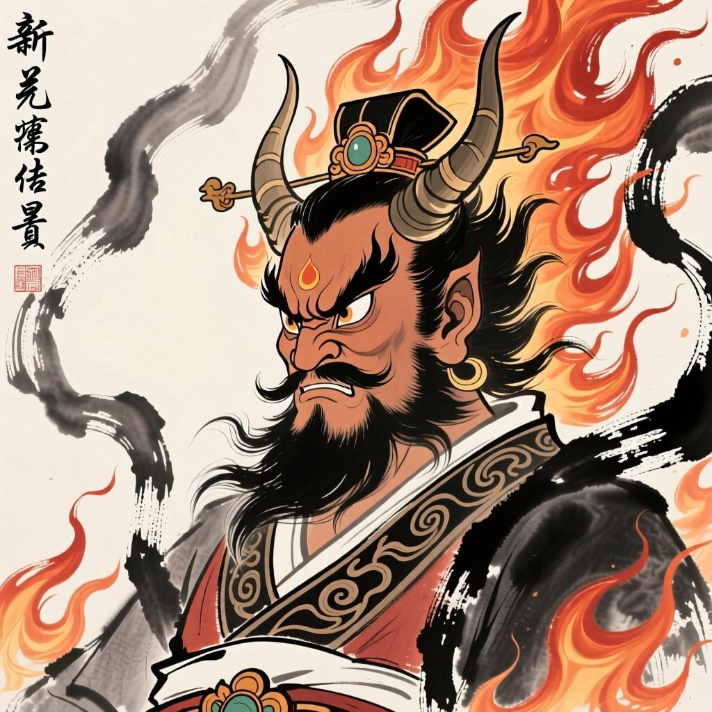 中国历史之卅八……祝融：火神的传说与千年光辉

在中华古代神话体系中，祝融是不可