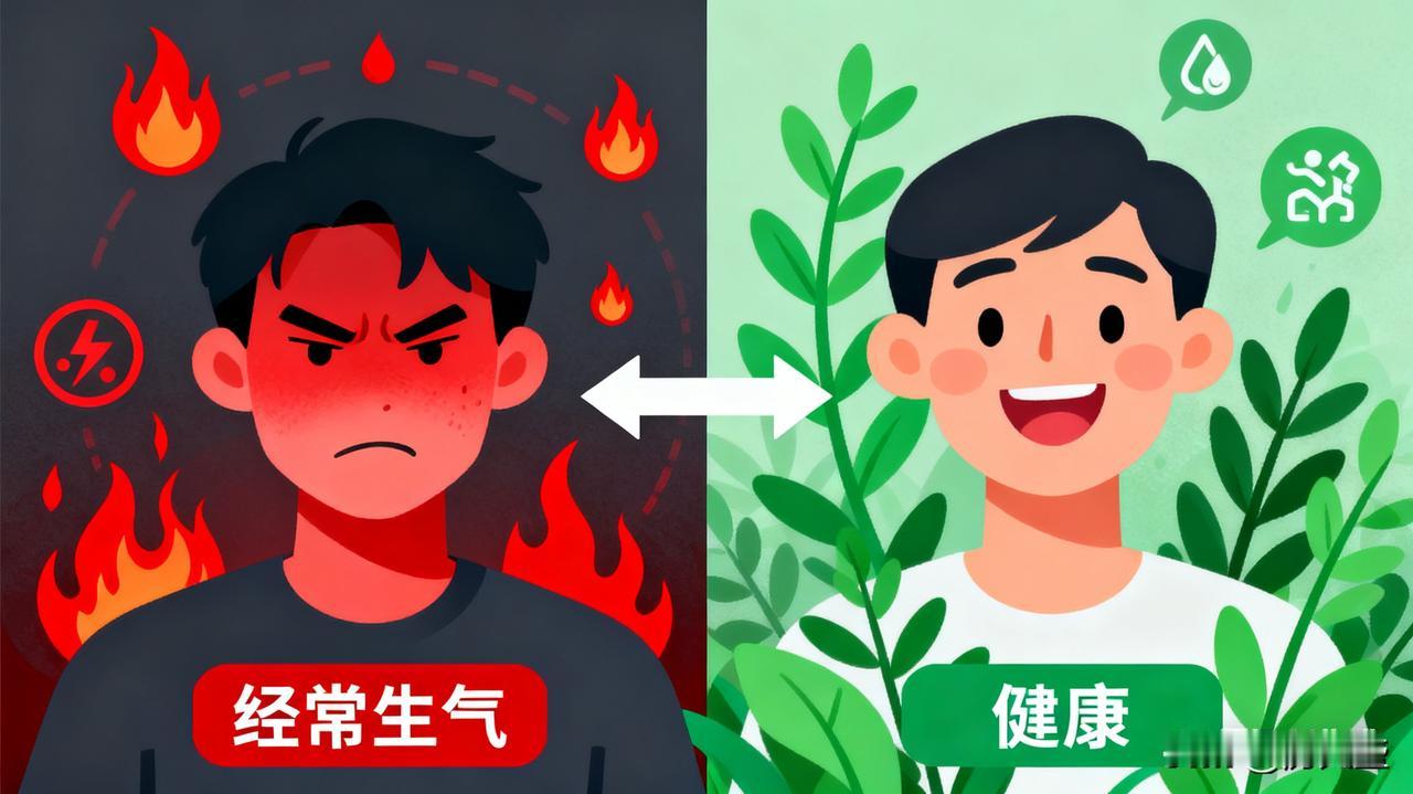 情绪是身体的“晴雨表”，长期生气会让内分泌紊乱、免疫力下降，还可能诱发乳腺增生、