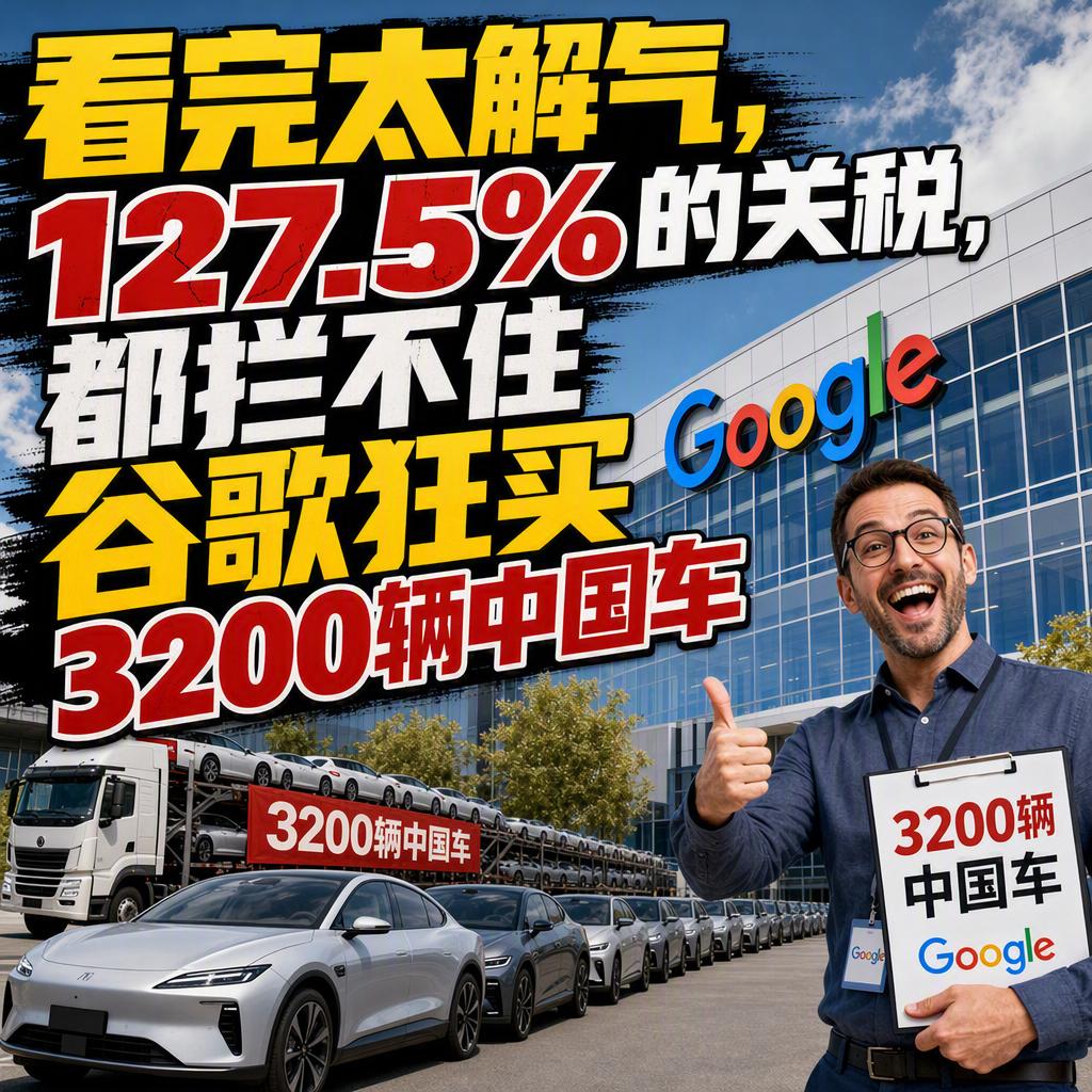 很多人以为127.5%的关税能挡住中国车，结果谷歌Waymo一口气从中国拉走32