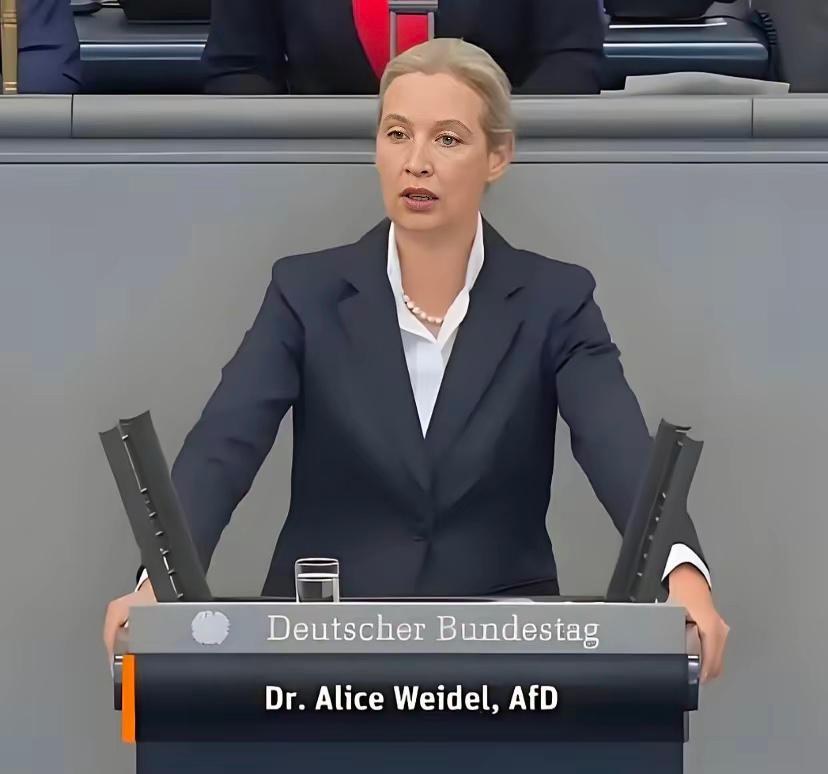 快讯！快讯！快讯！
​德国爱丽丝·魏德尔突然宣告了
​德国政客爱丽丝·魏德尔（A