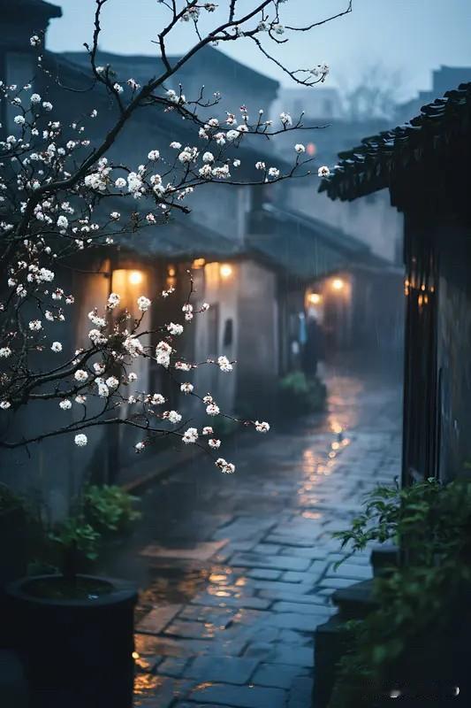丝帘漫卷江南雨、
落叶浮沉花香飘、
雨滴花落荷叶浒[祈祷][祈祷][赞]