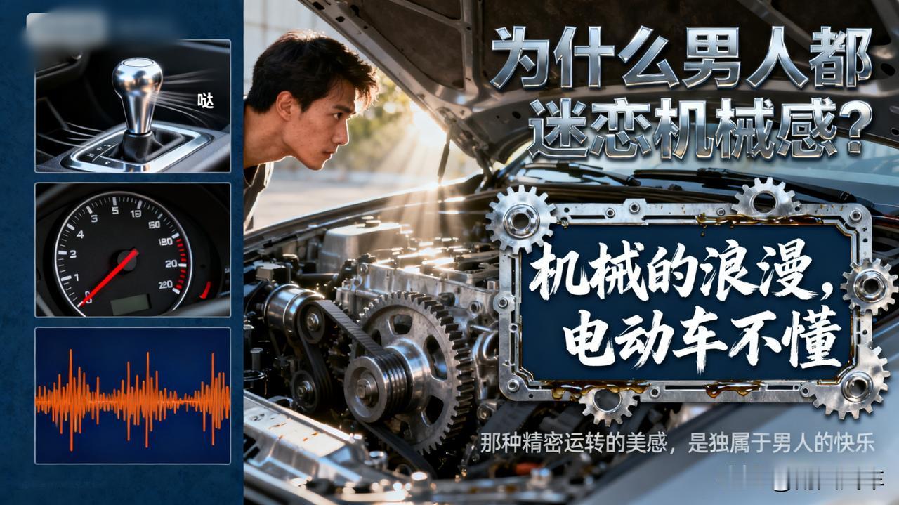 为什么男人都迷恋机械感？

老婆不理解，为什么我看着发动机舱能发呆半天。那种精密