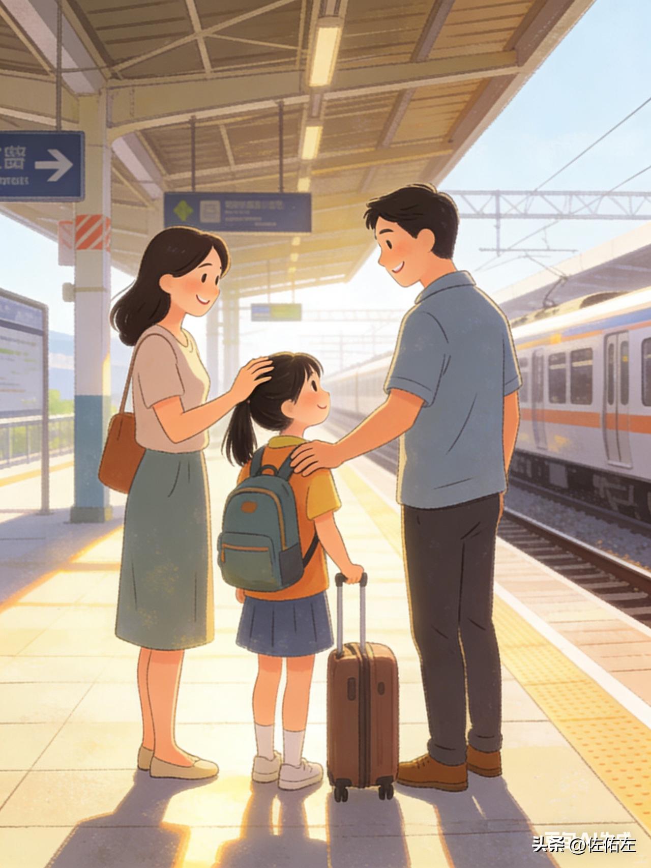 今天上午把大三返校的女儿送到了车站，45天的相爱相伴相残，今天终于解放了，解脱了