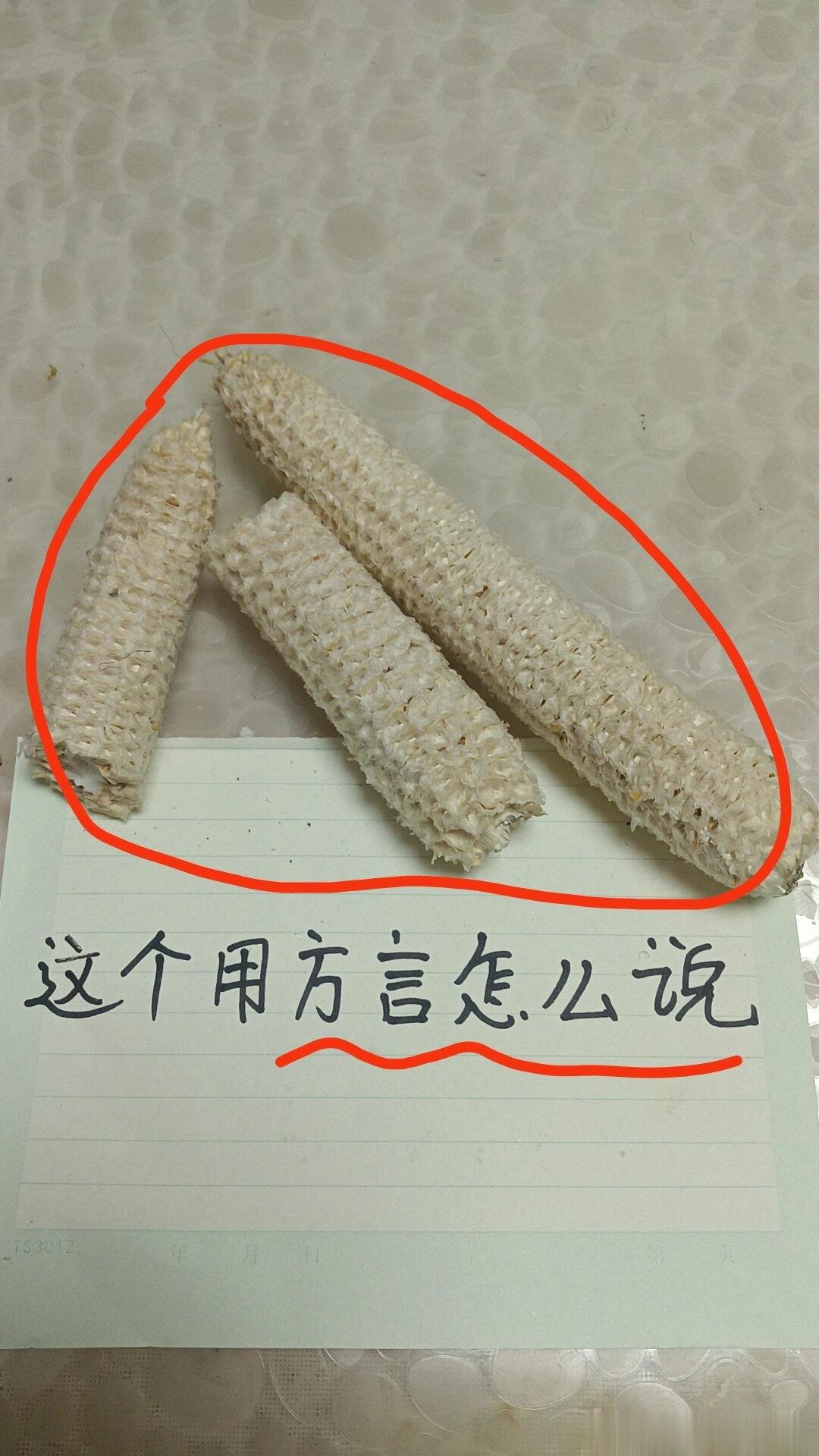 去掉玉米粒剩下的叫什么，用家乡话怎么说？ ​​​