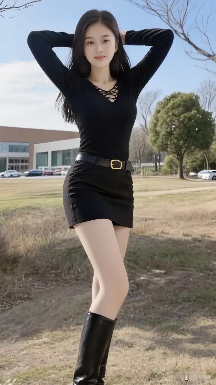  酷飒黑色穿搭✨，氛围感就位
黑色穿搭美女 性感黑色系穿搭