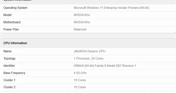 NVIDIA N1X處理器GPU規格、跑分曝光：核心數與RTX 5070相同！