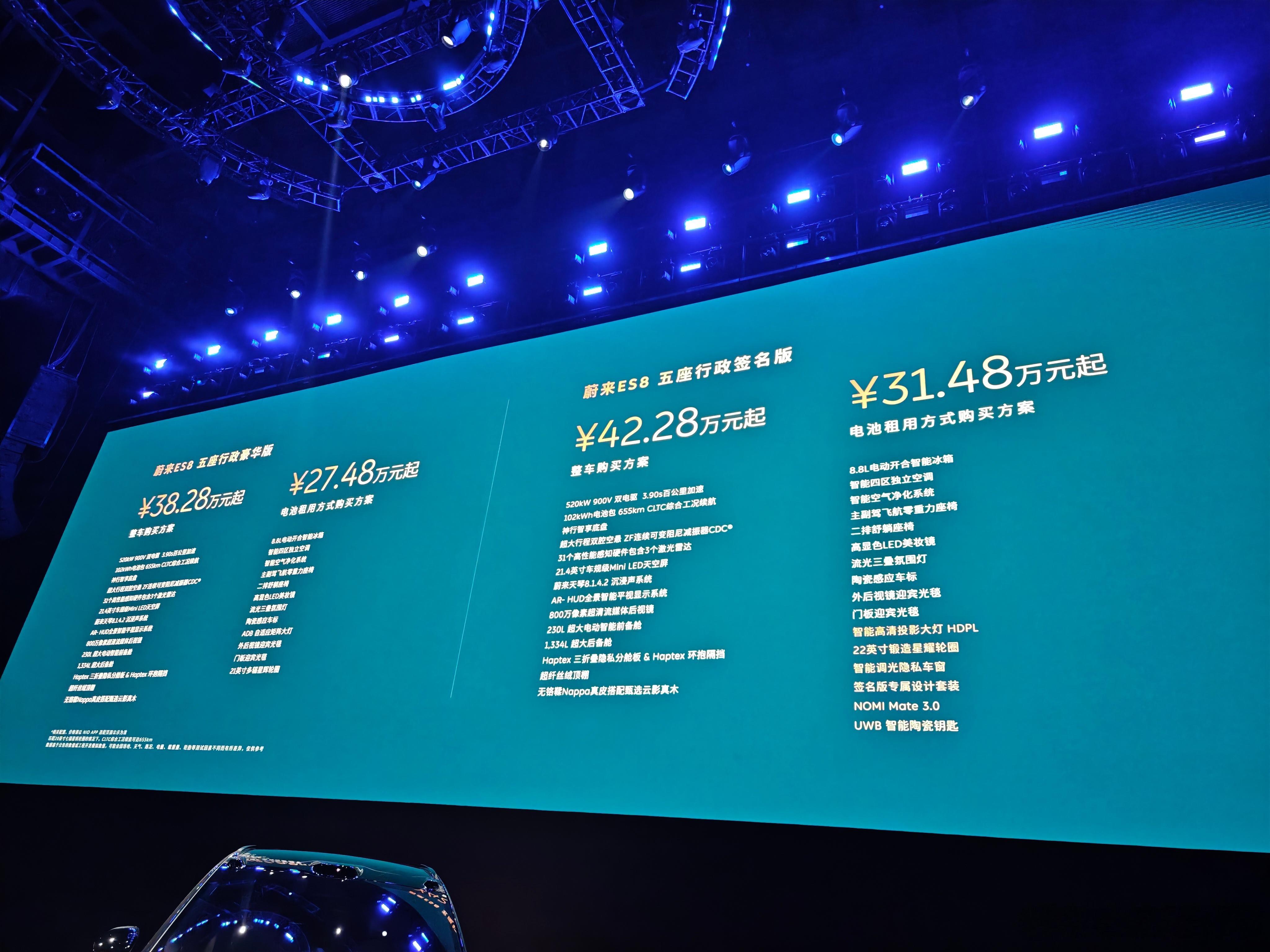 ES8五座版价格出来啦！蔚来es8大五座版上市
