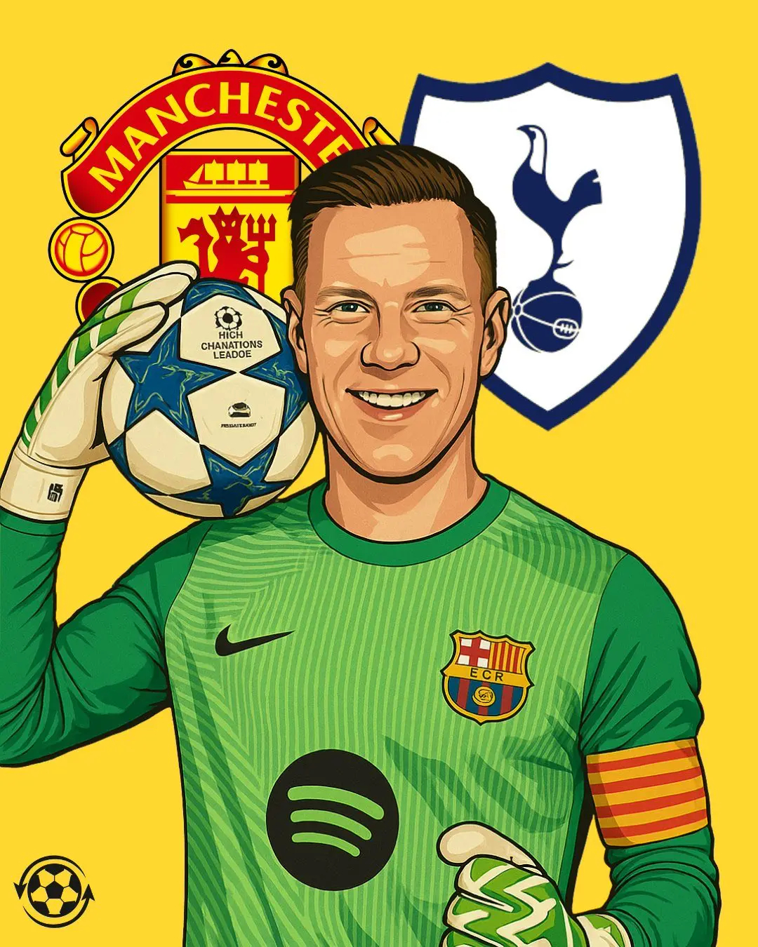 据悉，特尔施特根已被推荐至多家英超俱乐部，包括曼联、托特纳姆热刺和西汉姆联。巴塞