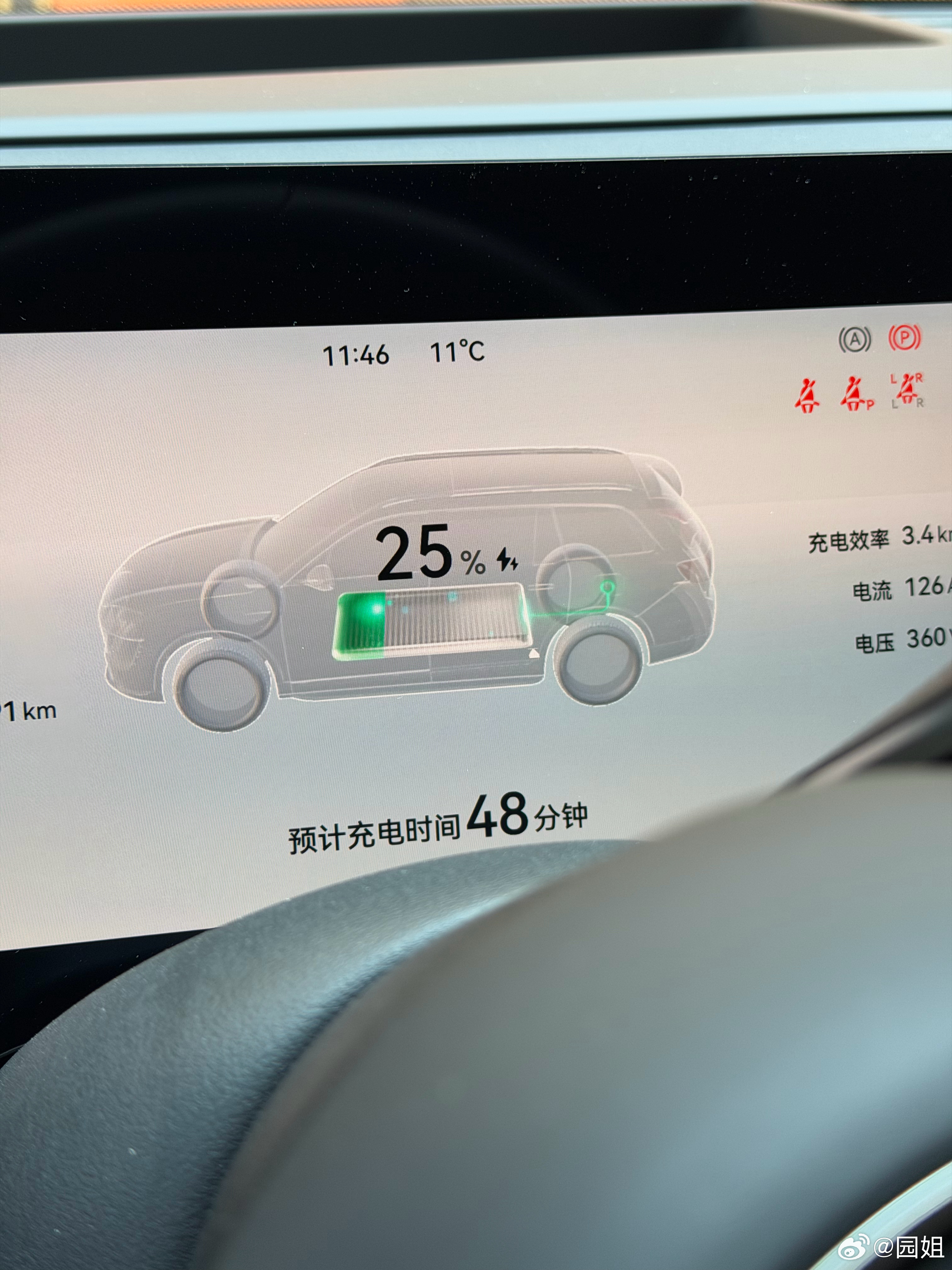 本来我们要出去吃饭，车没电了，饿着肚子来充电，最近坚决不加油，油价太高了