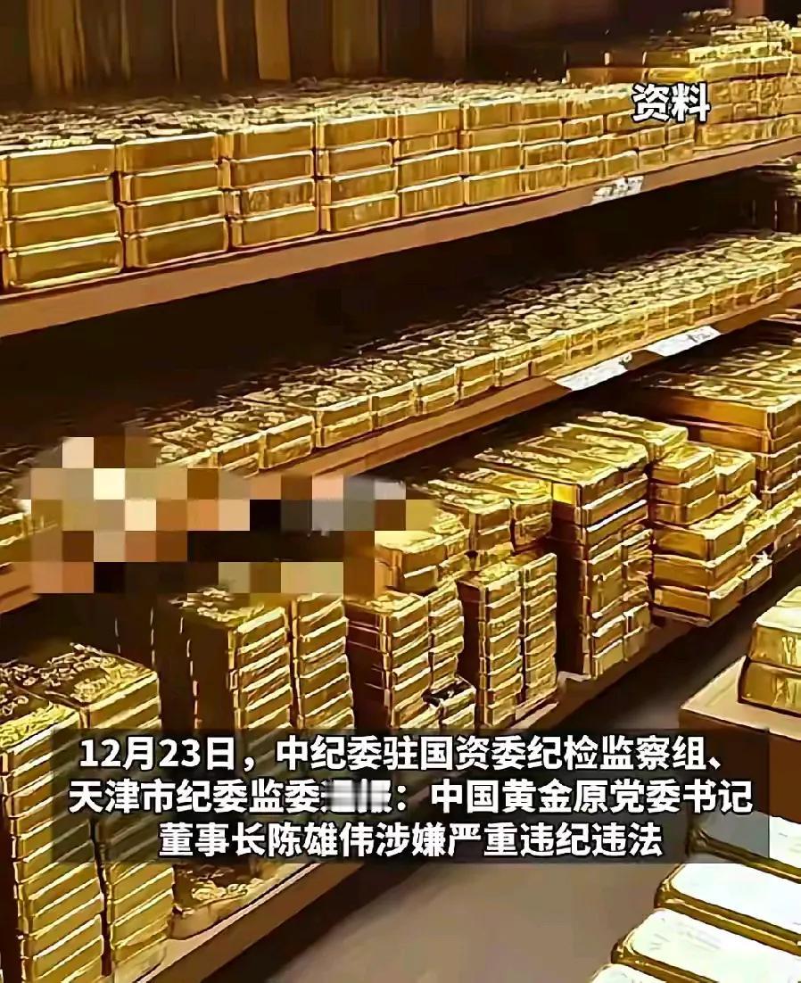 真的是旱的旱死，涝的涝死
中国黄金icon原董事长陈雄伟被查
在家中搜出大量
黄