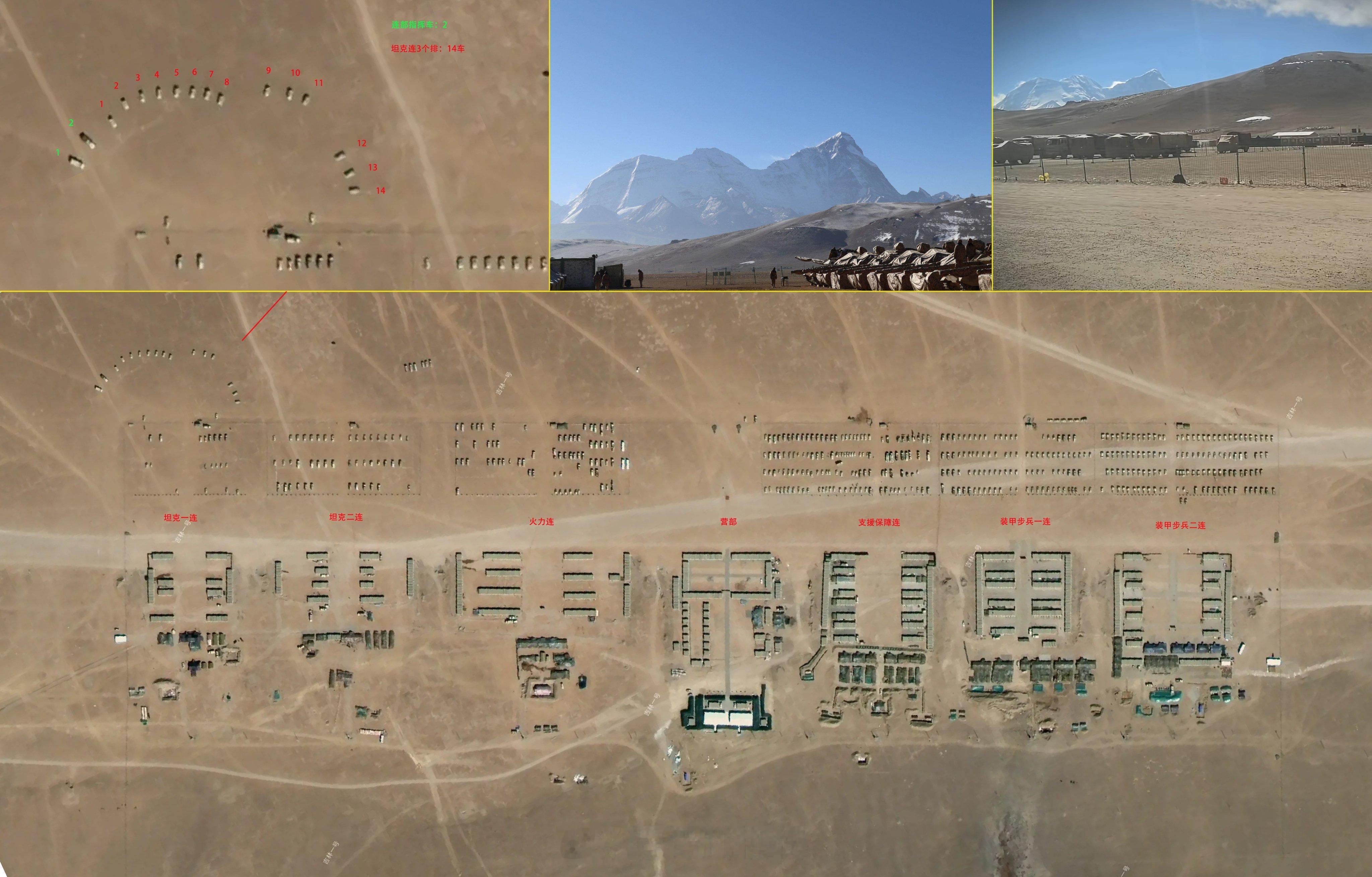 西部某地一个完整的重型合成营全家福，好壮观！ 就这一个营几百人/车在上级的火力、