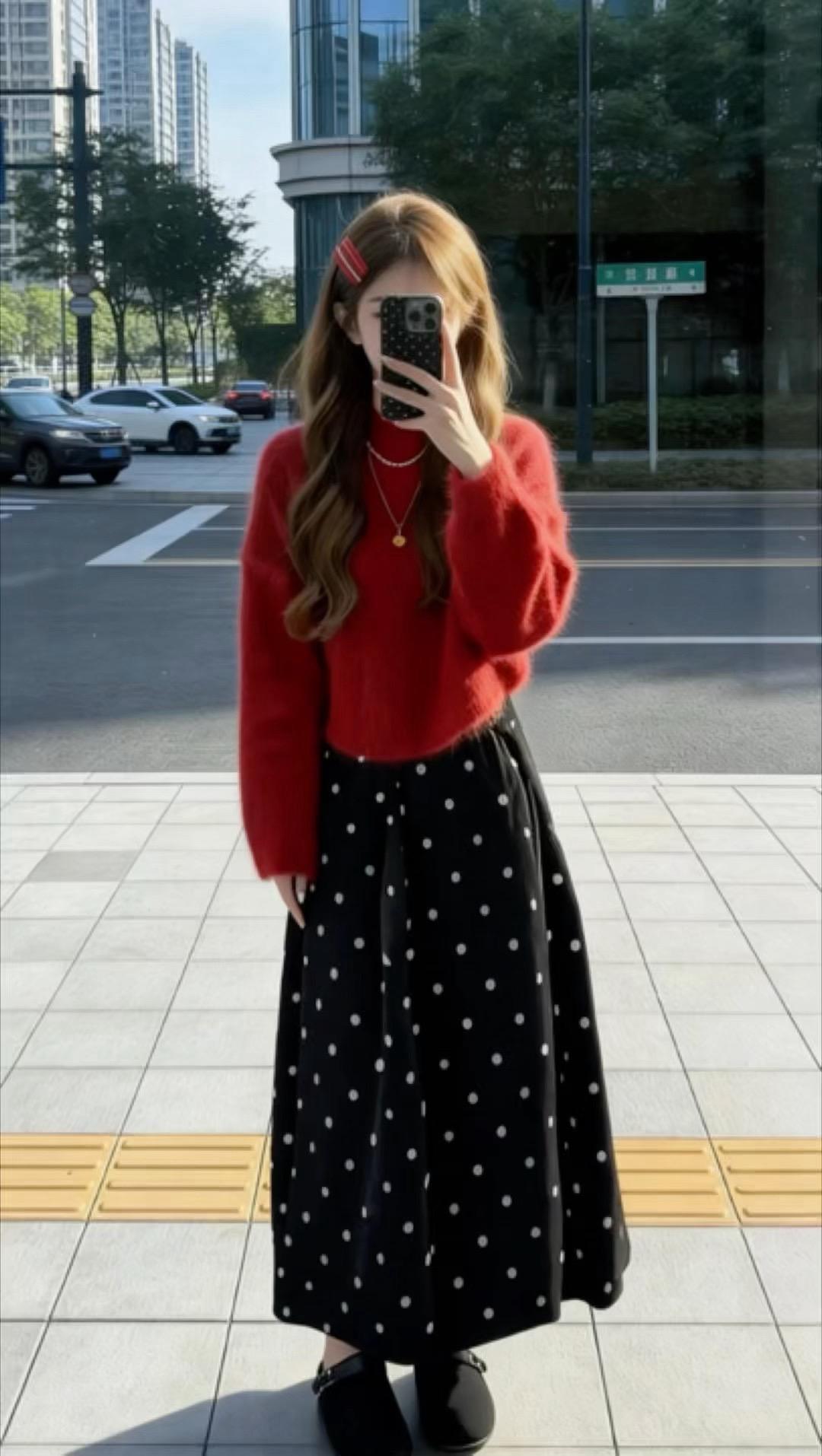 韩系穿搭 新年战袍 过年氛围提前搞起来了 温柔风穿搭 开春搭配