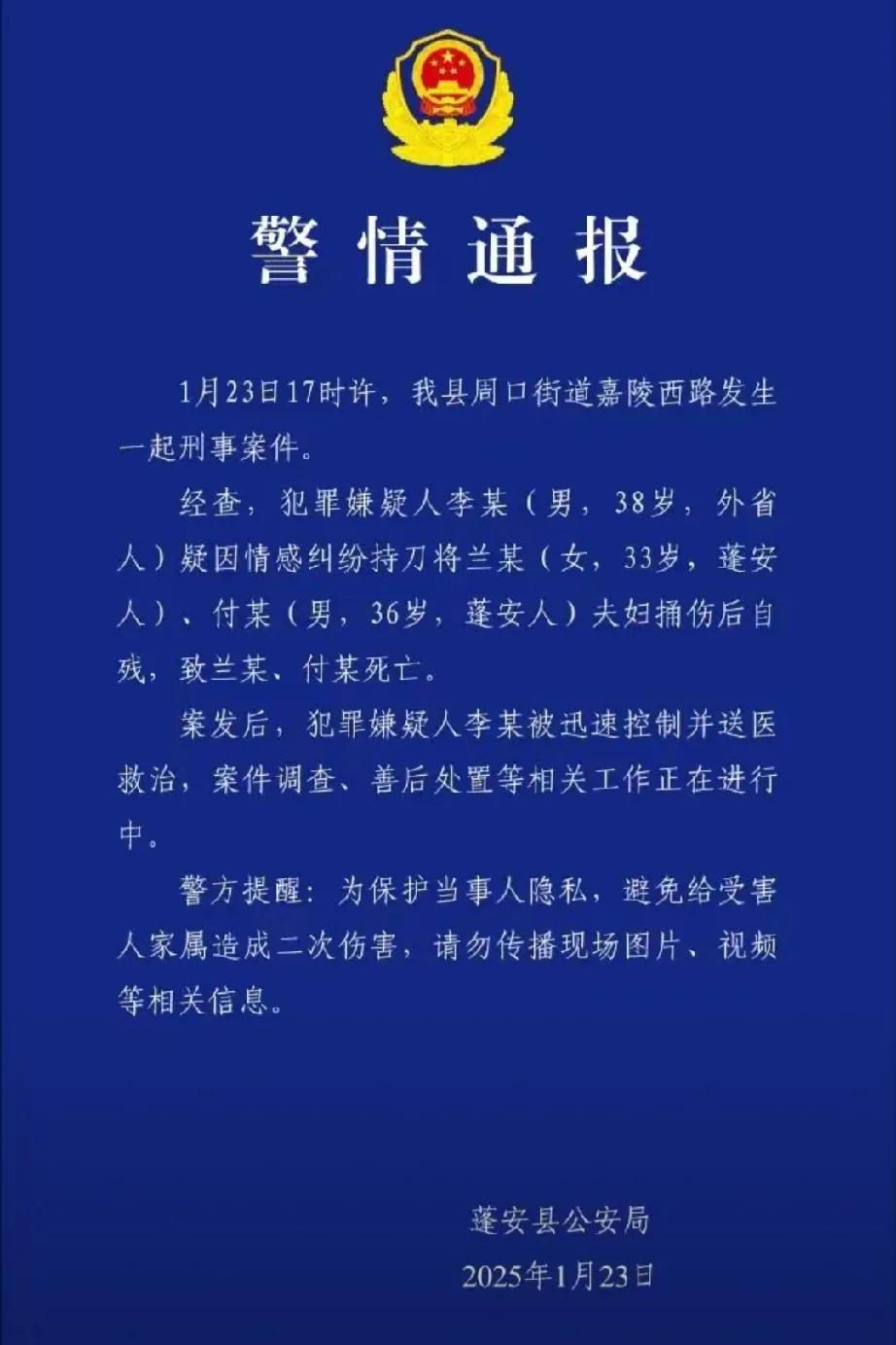 蓬安刑事案件：平静表象下的社会波澜

在看似平常的日子里，四川蓬安的周口街道嘉陵