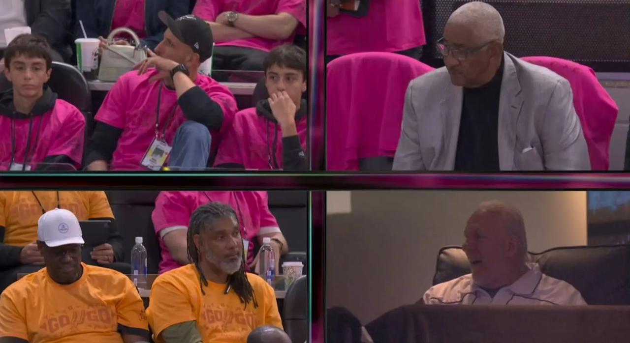 邓肯，罗宾逊，乔治-格文，吉诺比利，波波维奇等人今天都在现场观战 ​