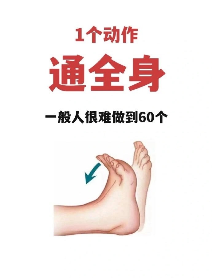 每天勾脚60个，血液流畅通全身！勾绷脚的好处：1．锻炼小腿肌肉：牵拉小腿后侧肌腱