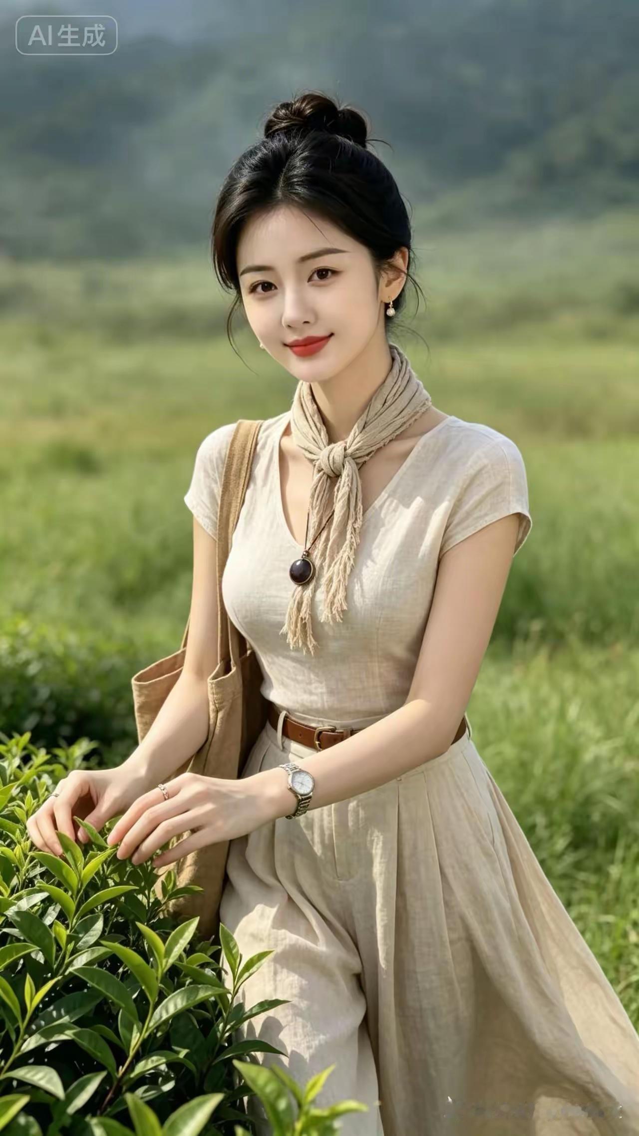 清新自然，田园风穿搭，感受大自然的美好！🌿💐