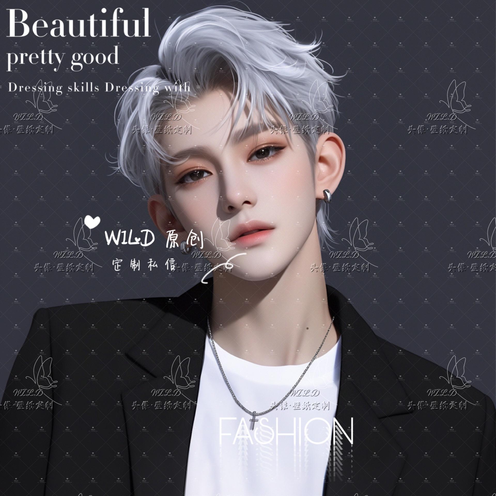 黑色男生头像。