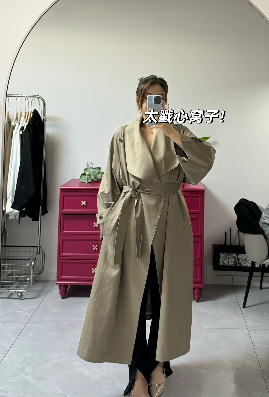 178cm160斤高大壮姐妹专属风衣细节➕实况图