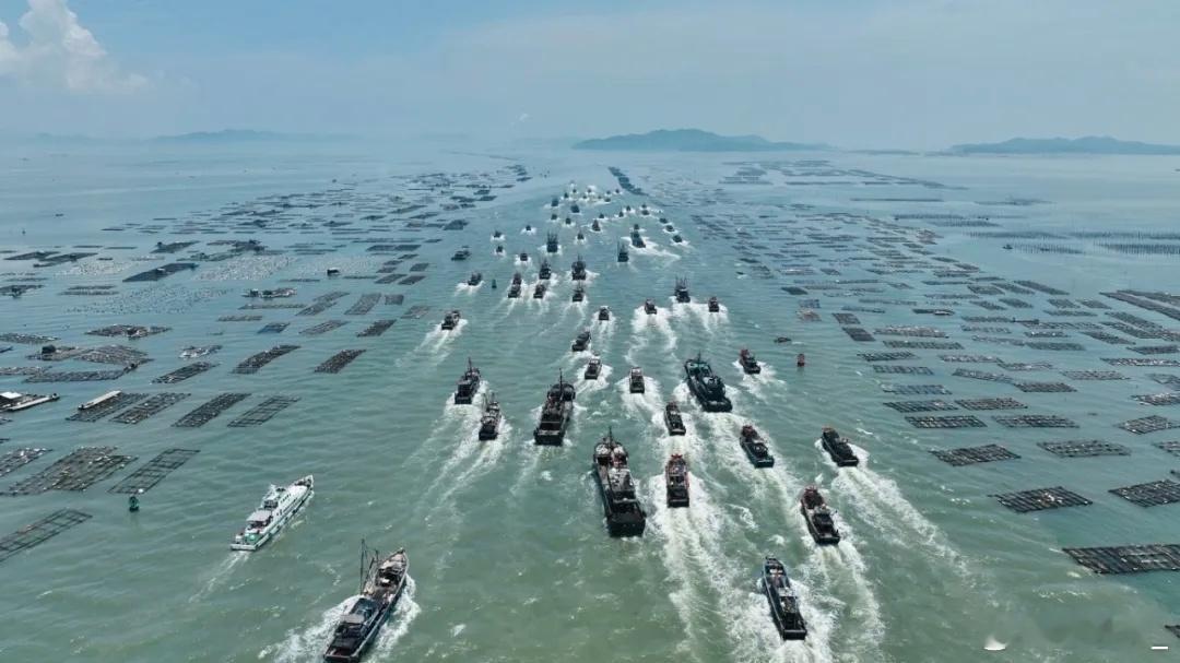 今天12点，北纬26度30分以南至北纬12度的东海、南海海域开渔。东海开渔大场面