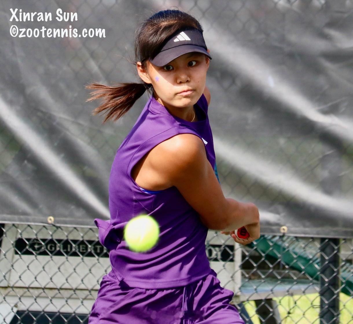 橘子碗杯J500女单决赛15岁小将孙心然🇨🇳（2010年7月）以6-4/6-