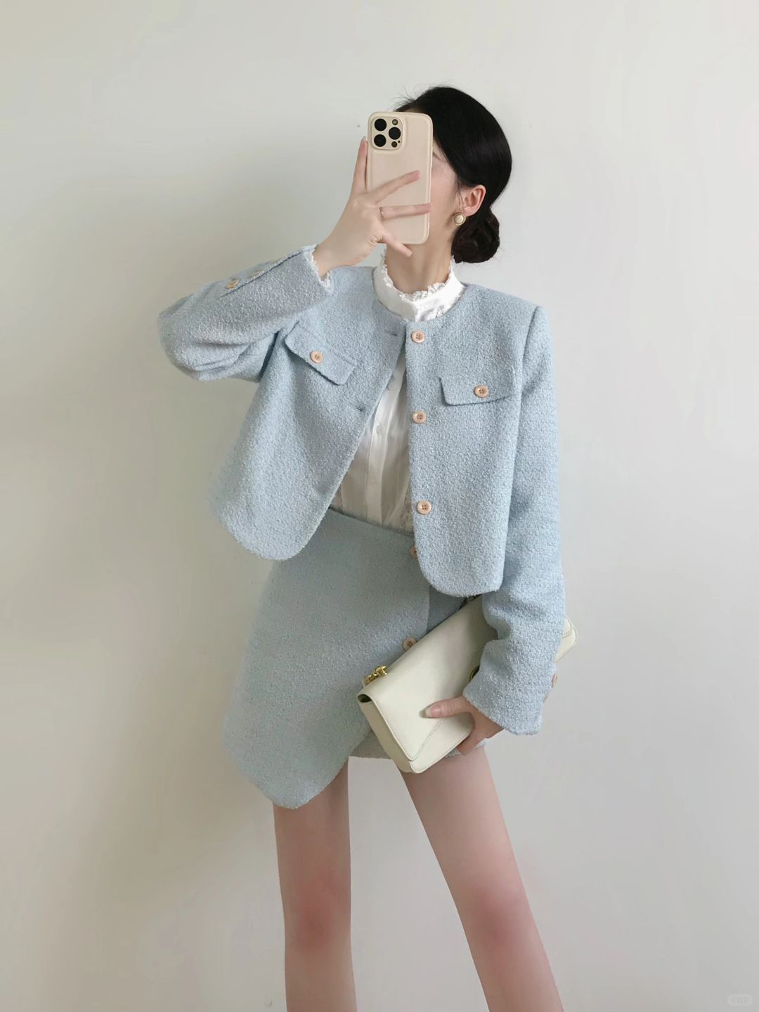 小个子小香风通勤look，喜欢这种温柔的感觉