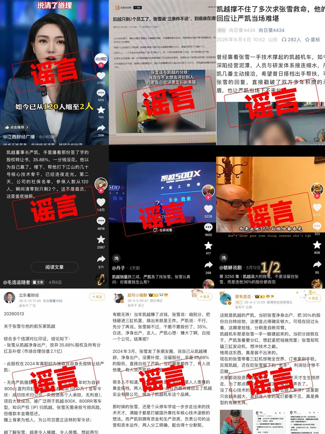 【#凯越机车郑重声明#】#凯越机车已向公安机关报案# 凯越机车公众号6日发声明称