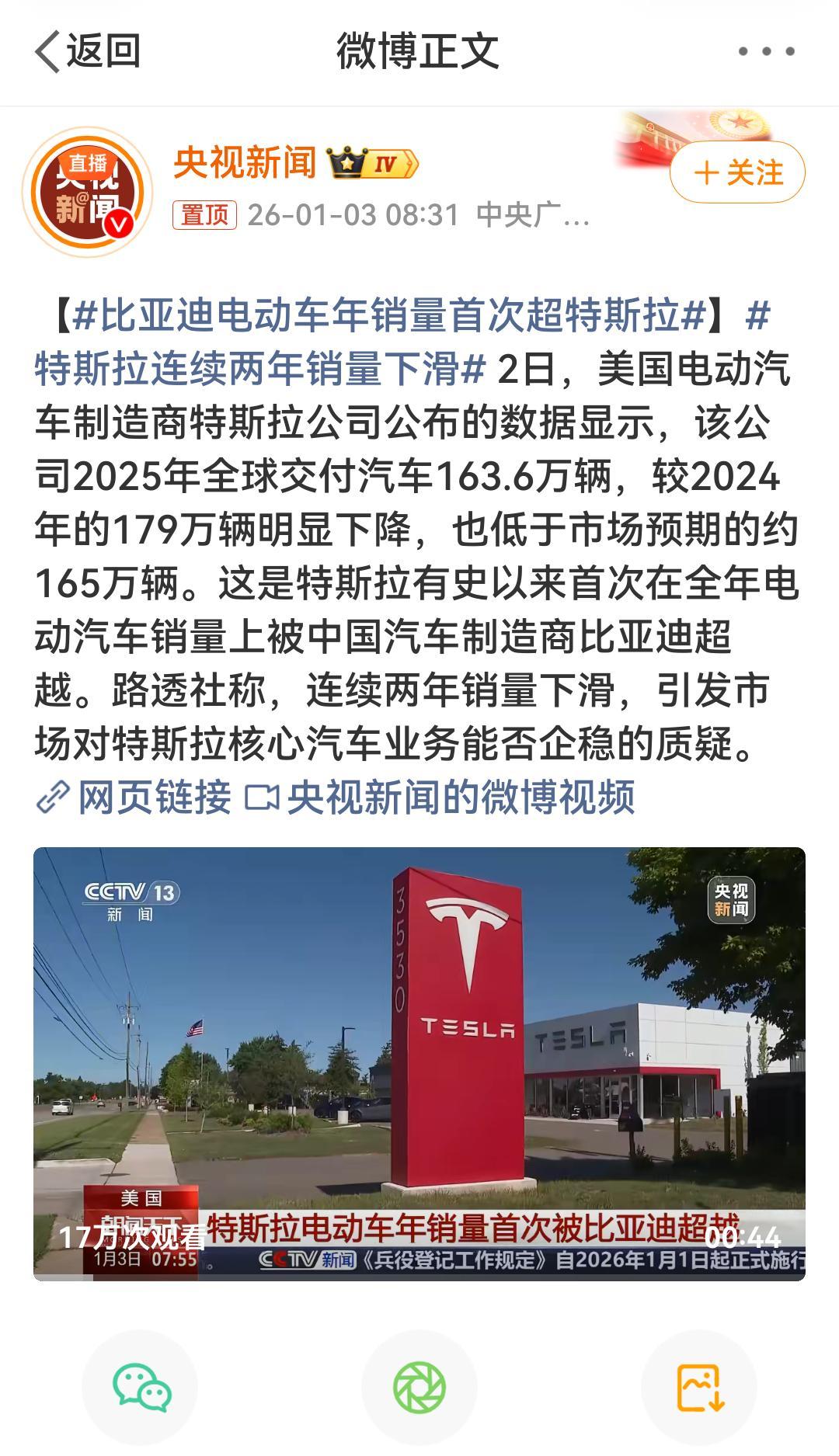 特斯拉连续两年销量下滑 有没有想想为什么