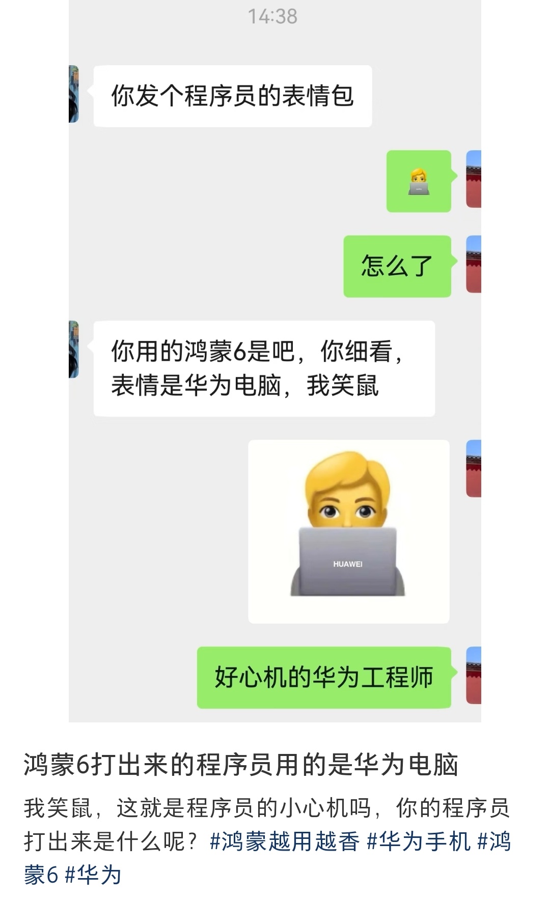 👩💻👨💻不同的手机打这个表情包，电脑上logo不一样吗