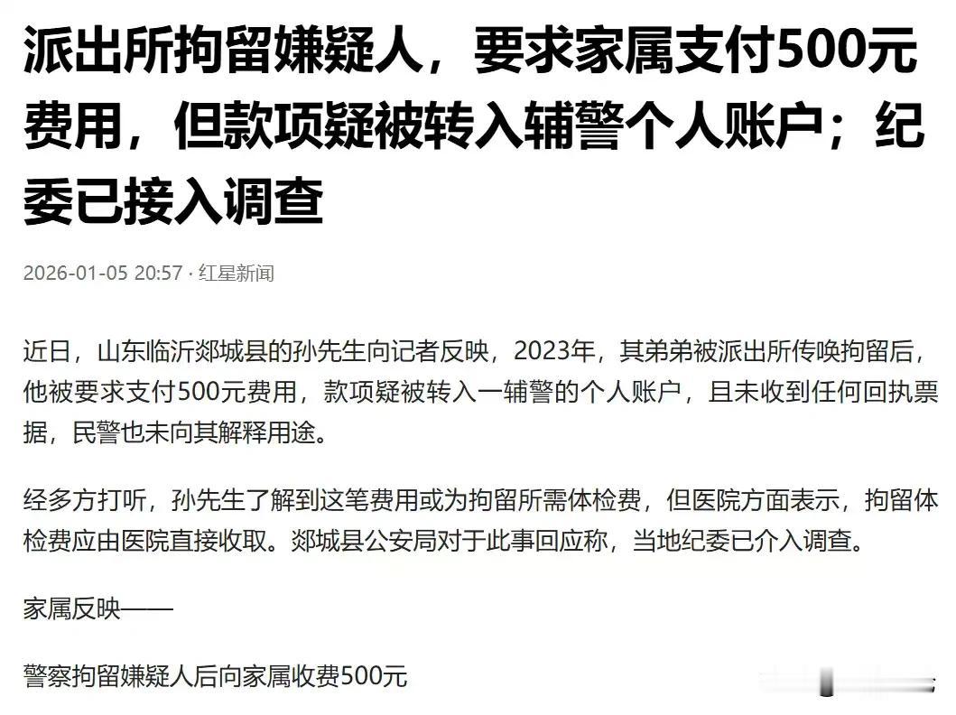 山东临沂，男子涉嫌赌 博诈骗，被拘留了，要交500元的费用，男子的哥哥也不知道这